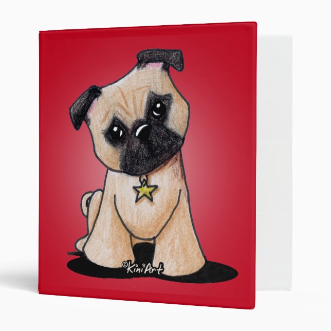KiniArt Pug Binder (Front/Inside)