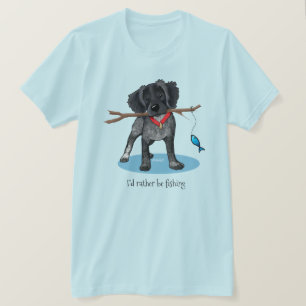 KiniArt Roan Brittany Fishing T-Shirt