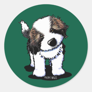 KiniArt Saint Bernard Classic Round Sticker