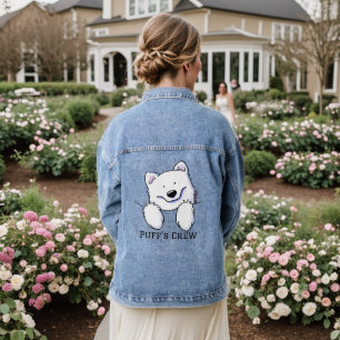 KiniArt Samoyed Denim Jacket