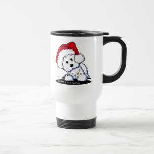 KiniArt Santa Westie Dog Gifts Travel Mug