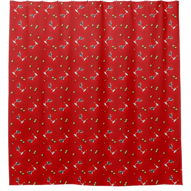 KiniArt Scottish Martini Shower Curtain (Front)