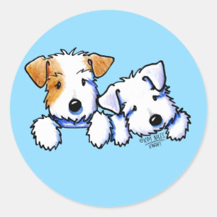 KiniArt Sealyham Terriers Classic Round Sticker