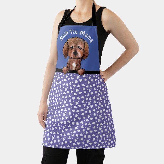 KiniArt Shih Tzu All-Over Print Apron (Insitu)