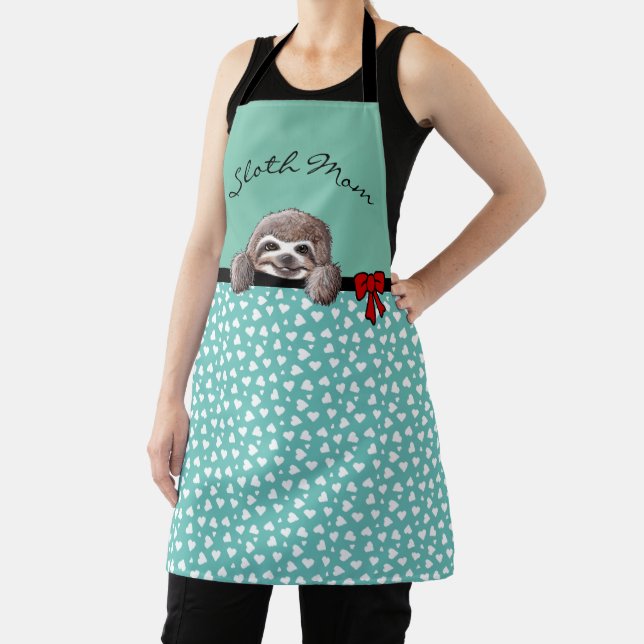 KiniArt Sloth All-Over Print Apron (Insitu)