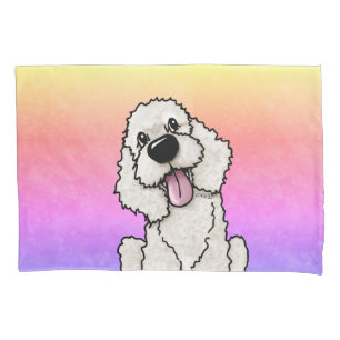 KiniArt Smiling Doodle Dog Pillowcase