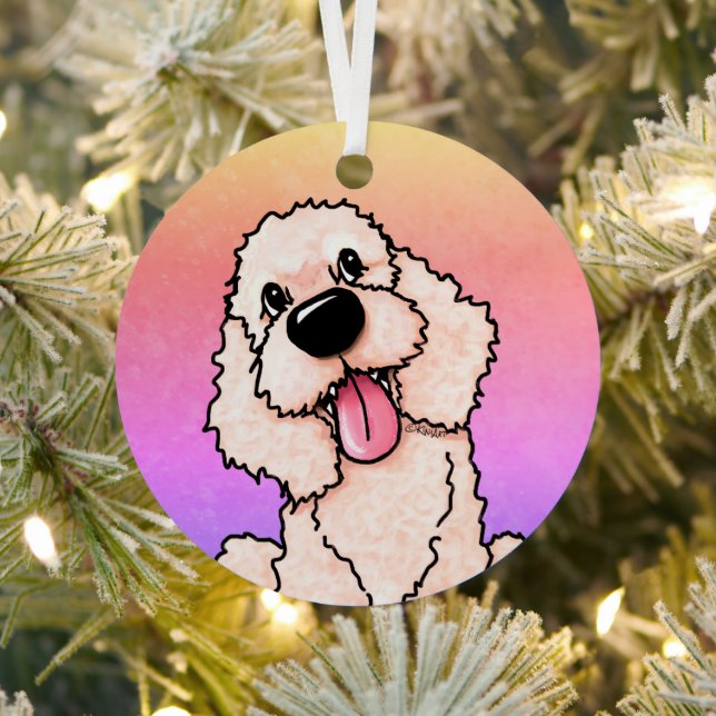 KiniArt Smiling DOODLE Metal Ornament (Insitu)