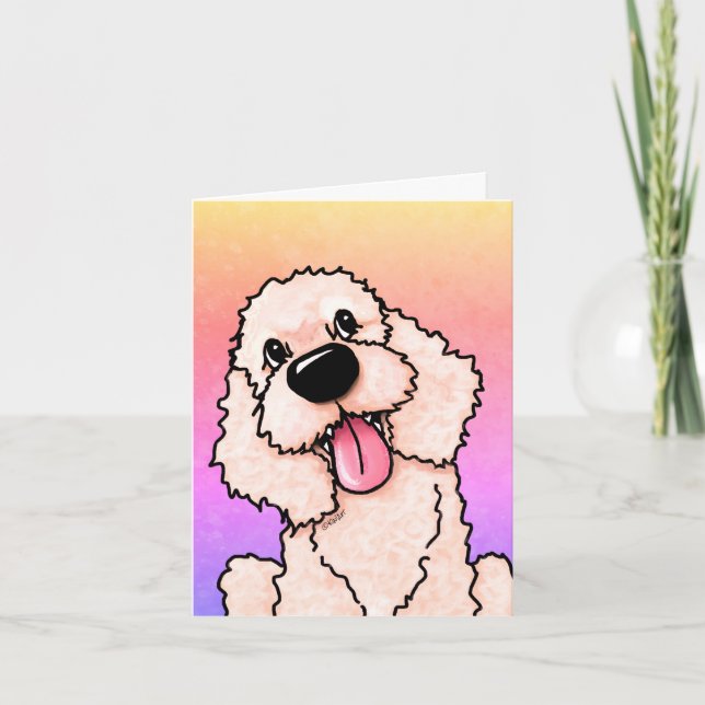 KiniArt Smiling Doodle Thank You Card (Front)