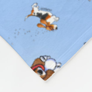 KiniArt Snorkelling Basset Hounds Sherpa Blanket