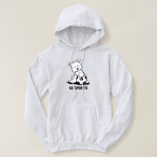 KiniArt Soccer Westie Puppy Hoodie