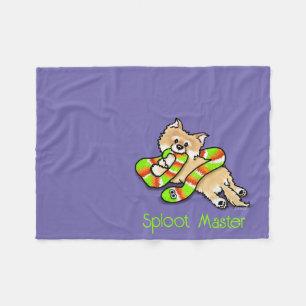 KiniArt Sploot Master Pom Fleece Blanket