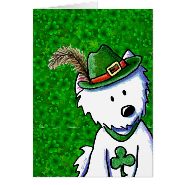 KiniArt St Paddy's Day Westie (Front)