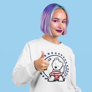 KiniArt Stars And Stripes Westie Sweatshirt