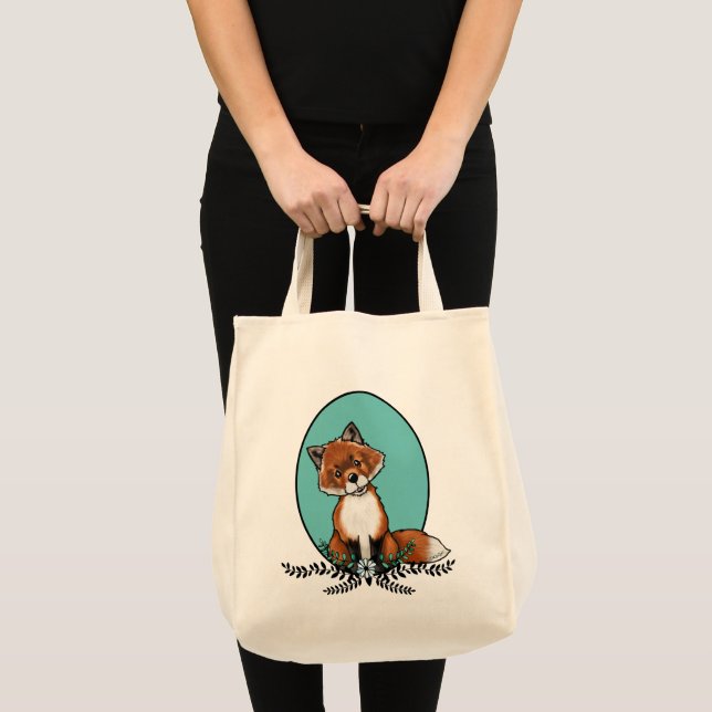 KiniArt Sweet Fox Tote Bag (Front (Product))