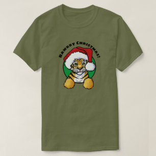 KiniArt Tiger Cub Christmas  T-Shirt