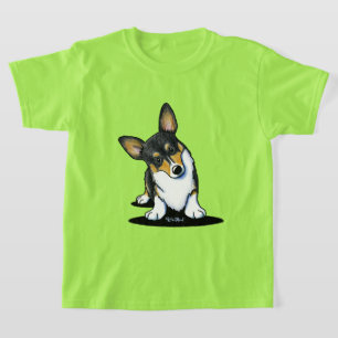 KiniArt Tri Curious Corgi T-Shirt