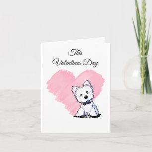 KiniArt Valentine Westie Bowtie Holiday Card