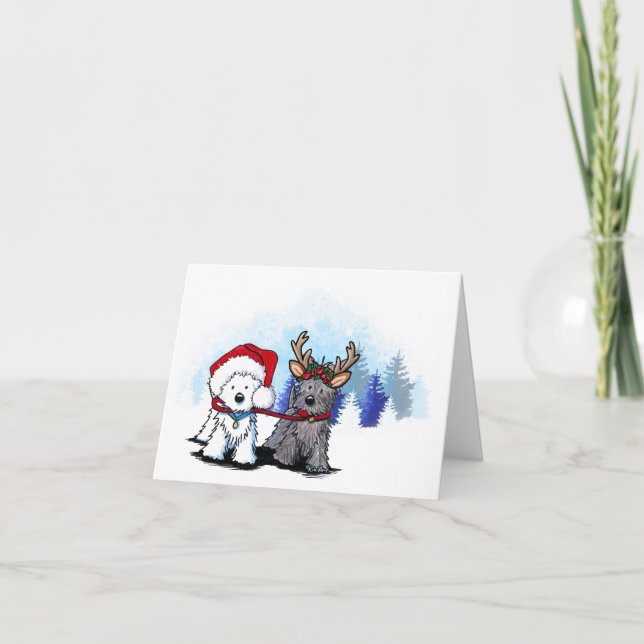 KiniArt Walking Buddies Carte de Noël (Devant)