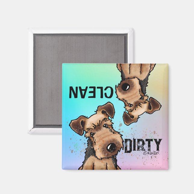 KiniArt Welsh Terrier Dishwasher Magnet (Front/Back)