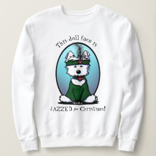 KiniArt Westie 1920s Christmas Sweatshirt