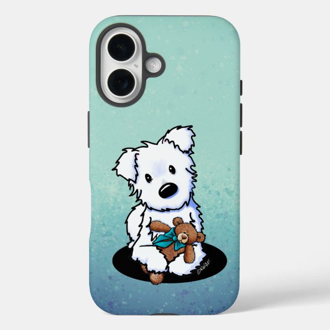 KiniArt Westie And Bear Case-Mate iPhone Case (Back)
