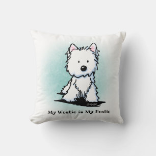 KiniArt Westie Bestie Throw Pillow