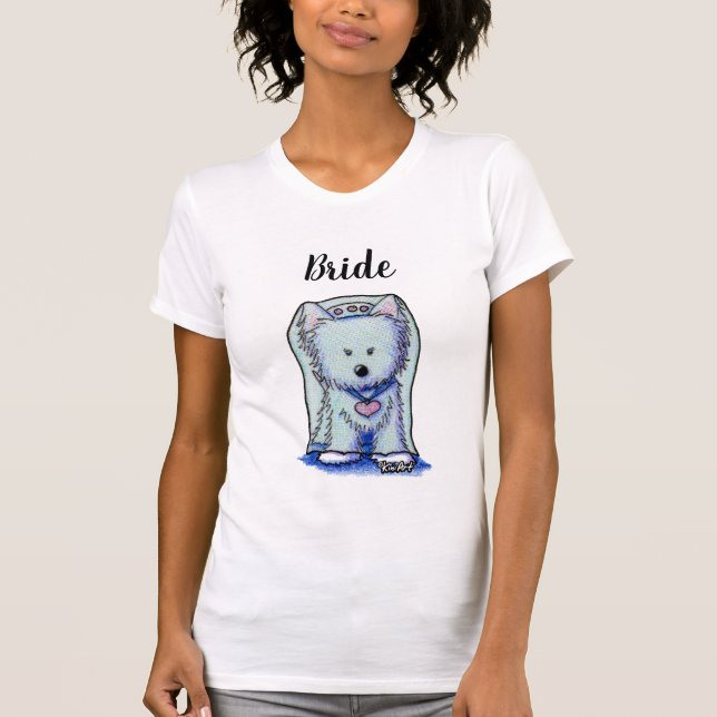 KiniArt Westie BRIDE T-Shirt (Front)