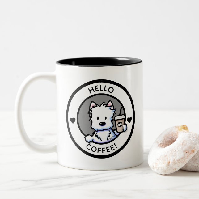 KiniArt Westie Café Mug (Avec donut)