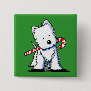 KiniArt Westie Candy Cane Cutie Pin