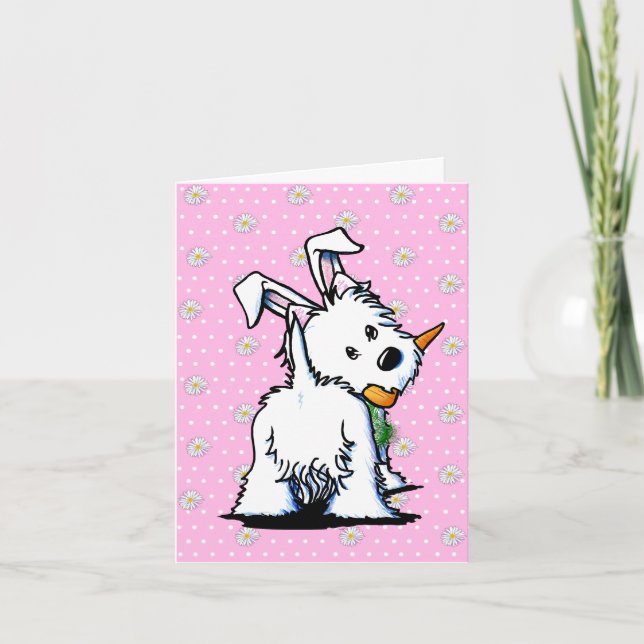 KiniArt Westie Carte de momie de Pâques (Devant)