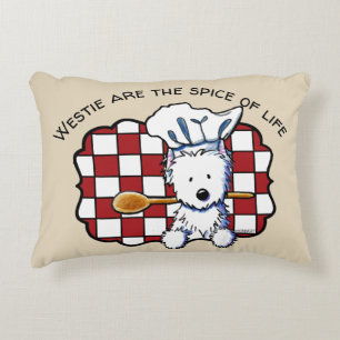 KiniArt Westie Chef Accent Pillow
