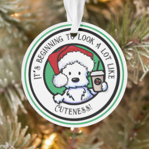 KiniArt Westie Christmas Coffee Sweatshirt Ornament