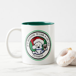 KiniArt Westie Christmas Coffee Two-Tone Coffee Mug