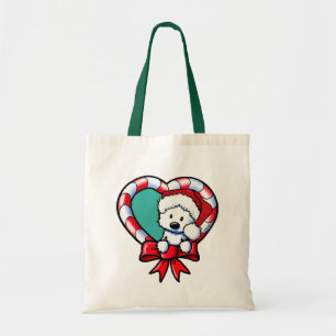 KiniArt Westie Christmas Love Tote Bag