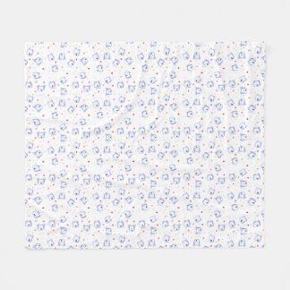 KiniArt Westie Crayon Cuties Fleece Blanket