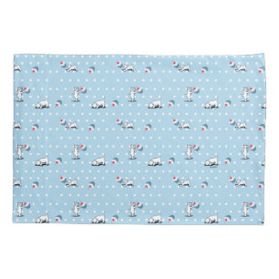 KiniArt Westie Cupcake Blue Pillow Case