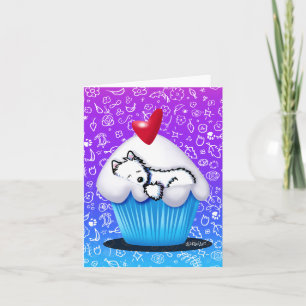 KiniArt Westie Cupcake Invitation