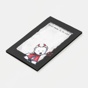 KiniArt Westie Devil Post-It Notes