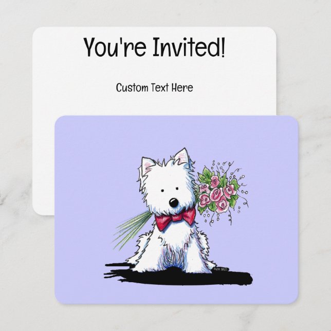 KiniArt Westie Flat Invitations (Front/Back)