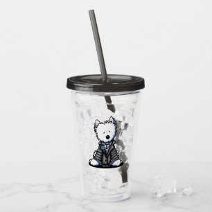 KiniArt Westie GROOM Acrylic Tumbler