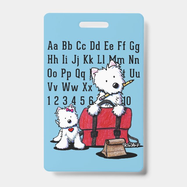 KiniArt Westie ID Badge (Front)