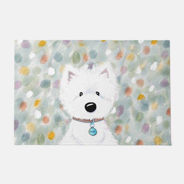 KiniArt Westie Impressions Doormat (Front)