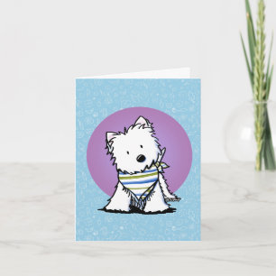 KiniArt Westie In Scarf Card