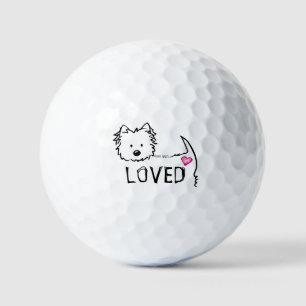 KiniArt Westie LOVED Golf Balls