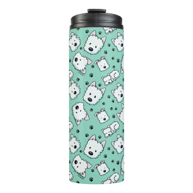 KiniArt Westie Lover Thermal Tumbler (Front)