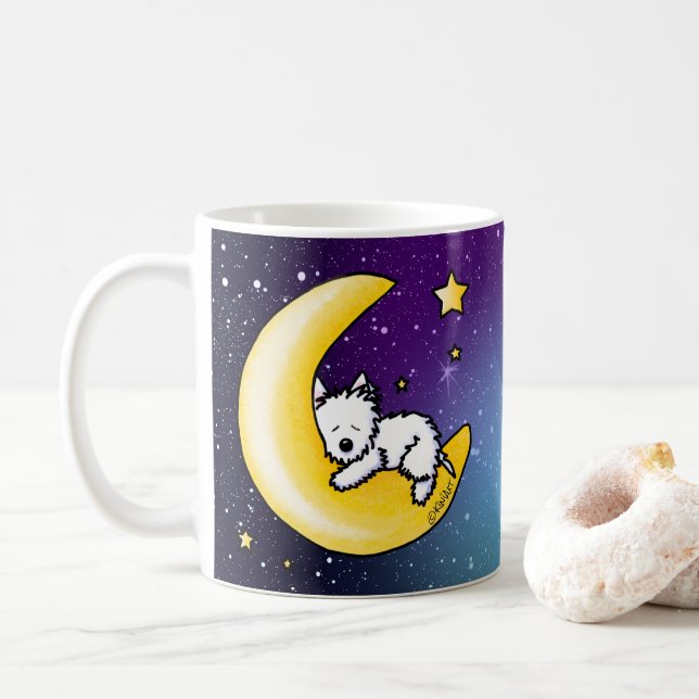 KiniArt Westie Lunar Love Coffee Mug (With Donut)