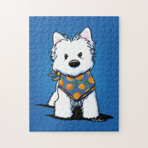 KiniArt Westie Peach Jigsaw Puzzle