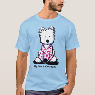 KiniArt Westie PJs T-Shirt de la Saint-Valentin