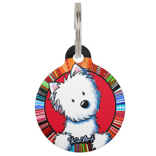 KiniArt Westie Round Pet Tag