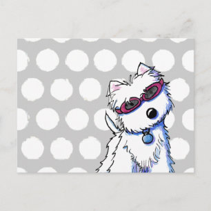 KiniArt Westie Sun Doggles Postcard